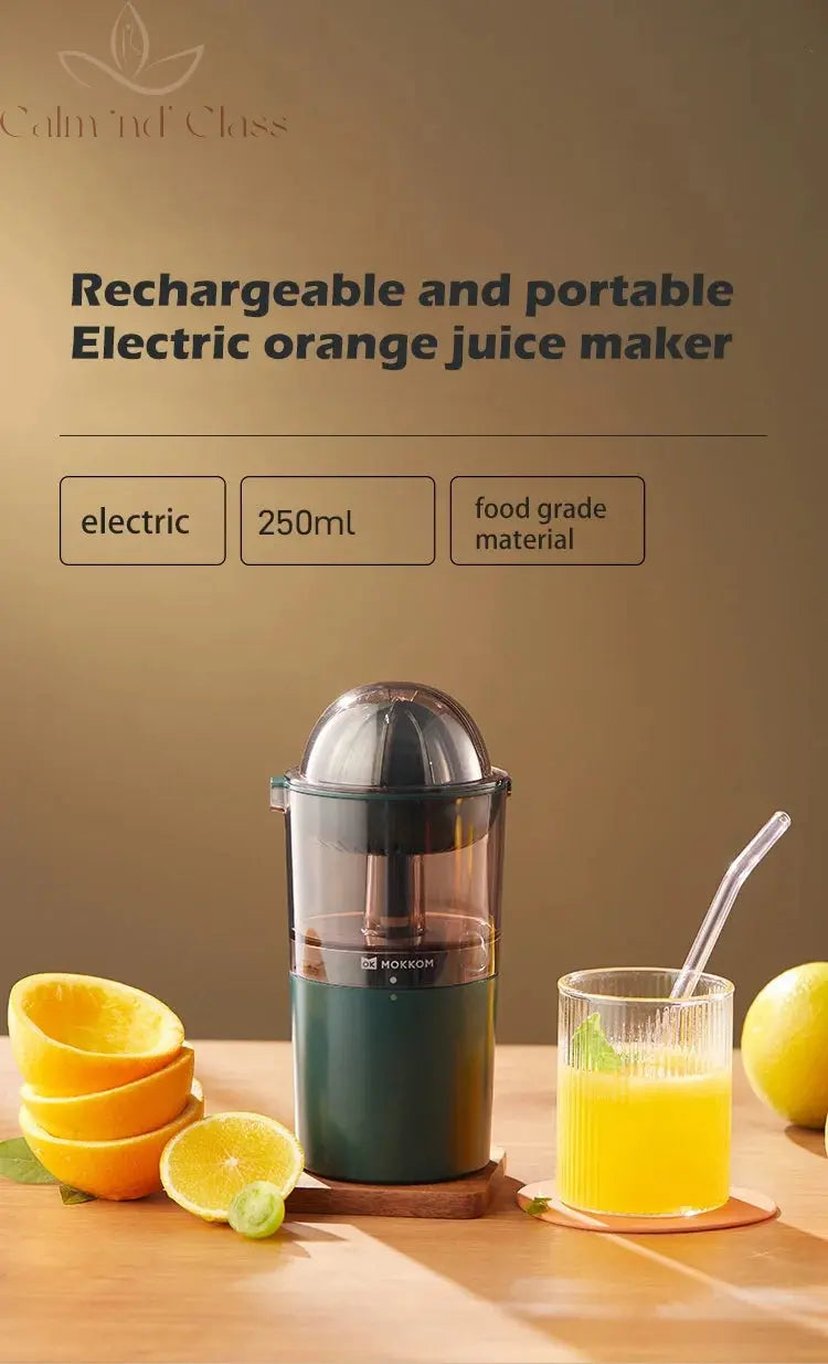 250ML Electric Juicer Blender Portable Fruit Extractor Orange Juice Maker Mini Mixer Usb Rechargeable Lemon Extractor Calm and Class