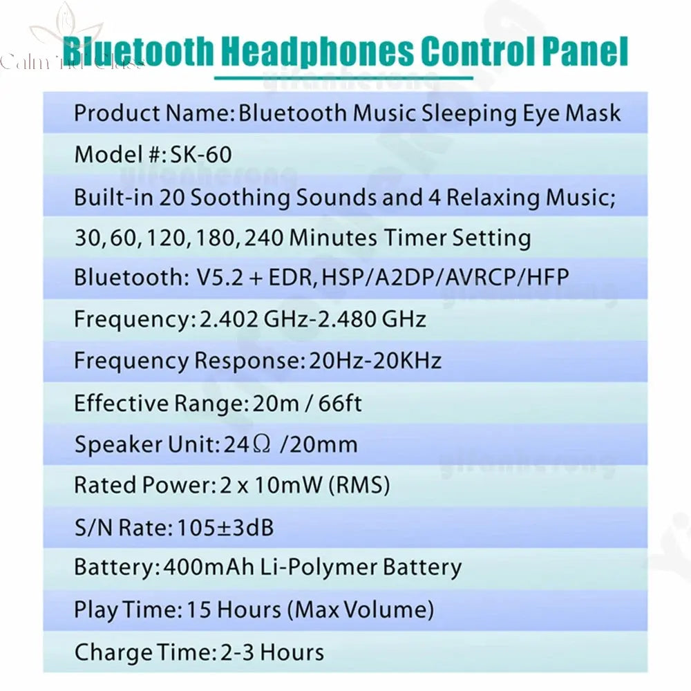 3D Bluetooth-compatible 5.2 Timed Sleep Eye Mask Earphones Built-in white Noise Music With Mic Shading Sleep Headphones Type C Calm and Class