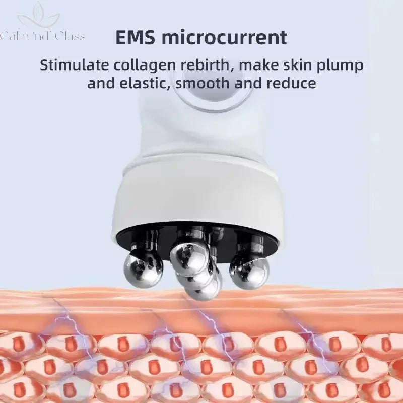 3in1 RF Heating EMS Facial 360° Roller Massager for FIne Lines Lifting Skin Rejuvenation Skin Firm Microcurrent Beauty Machine Calm and Class