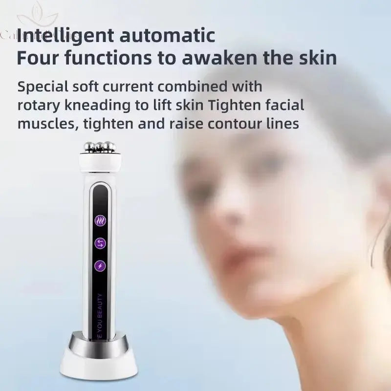 3in1 RF Heating EMS Facial 360° Roller Massager for FIne Lines Lifting Skin Rejuvenation Skin Firm Microcurrent Beauty Machine Calm and Class