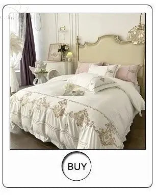 4/6/9Pcs Gorgeous European Palace Style Royal Embroidery Bedding Set Brocade Egyptian Cotton Duvet Cover Bed Sheet Pillowcases Calm and Class