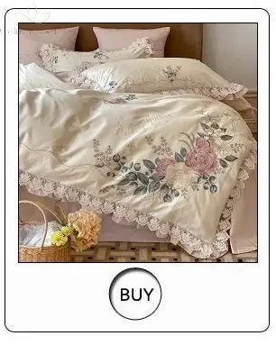 4/6/9Pcs Gorgeous European Palace Style Royal Embroidery Bedding Set Brocade Egyptian Cotton Duvet Cover Bed Sheet Pillowcases Calm and Class