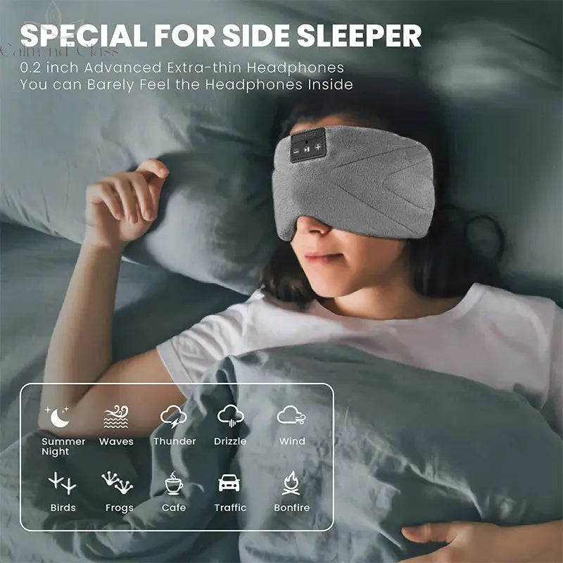 5.2 Bluetooth Headset Sleep Mask 24 White Noise Shading Light Ice Feeling Ultra-thin Lining Sleep Mask Noise Reduction Calm and Class