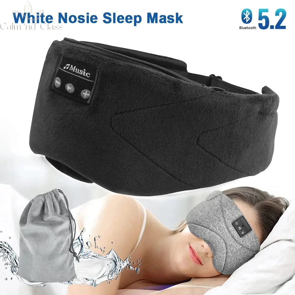 5.2 Bluetooth Headset Sleep Mask 24 White Noise Shading Light Ice Feeling Ultra-thin Lining Sleep Mask Noise Reduction Calm and Class