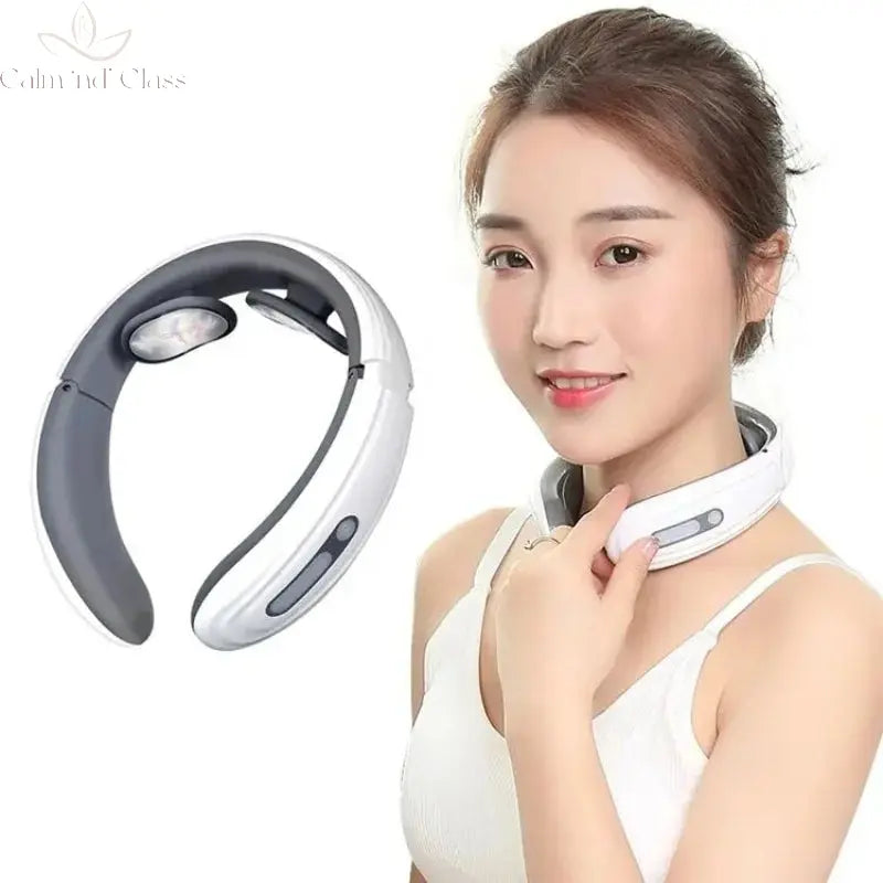 6 Mode Electric Neck Massager EMS Pulse Infrared Heat Massager Muscle Relaxation Neck Massager Tool Relax Cervical Relief Pain Calm and Class