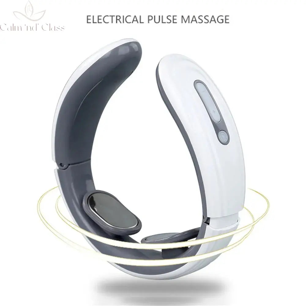 6 Mode Electric Neck Massager EMS Pulse Infrared Heat Massager Muscle Relaxation Neck Massager Tool Relax Cervical Relief Pain Calm and Class