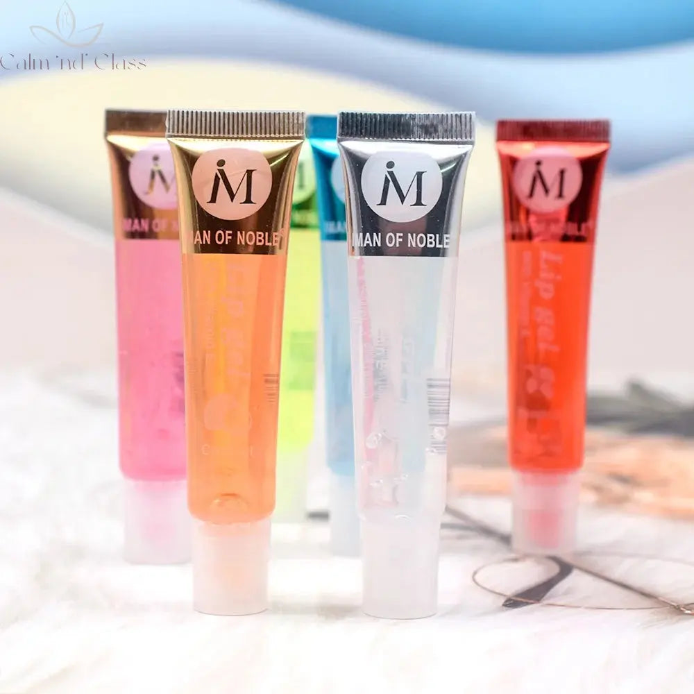 6Pcs Fruity Flavor Watery Glossy Lip Gloss Set Clear Lip Gel Hydrating Moisturizing Lip Gloss Women Lips Makeup Wholesale Calm and Class