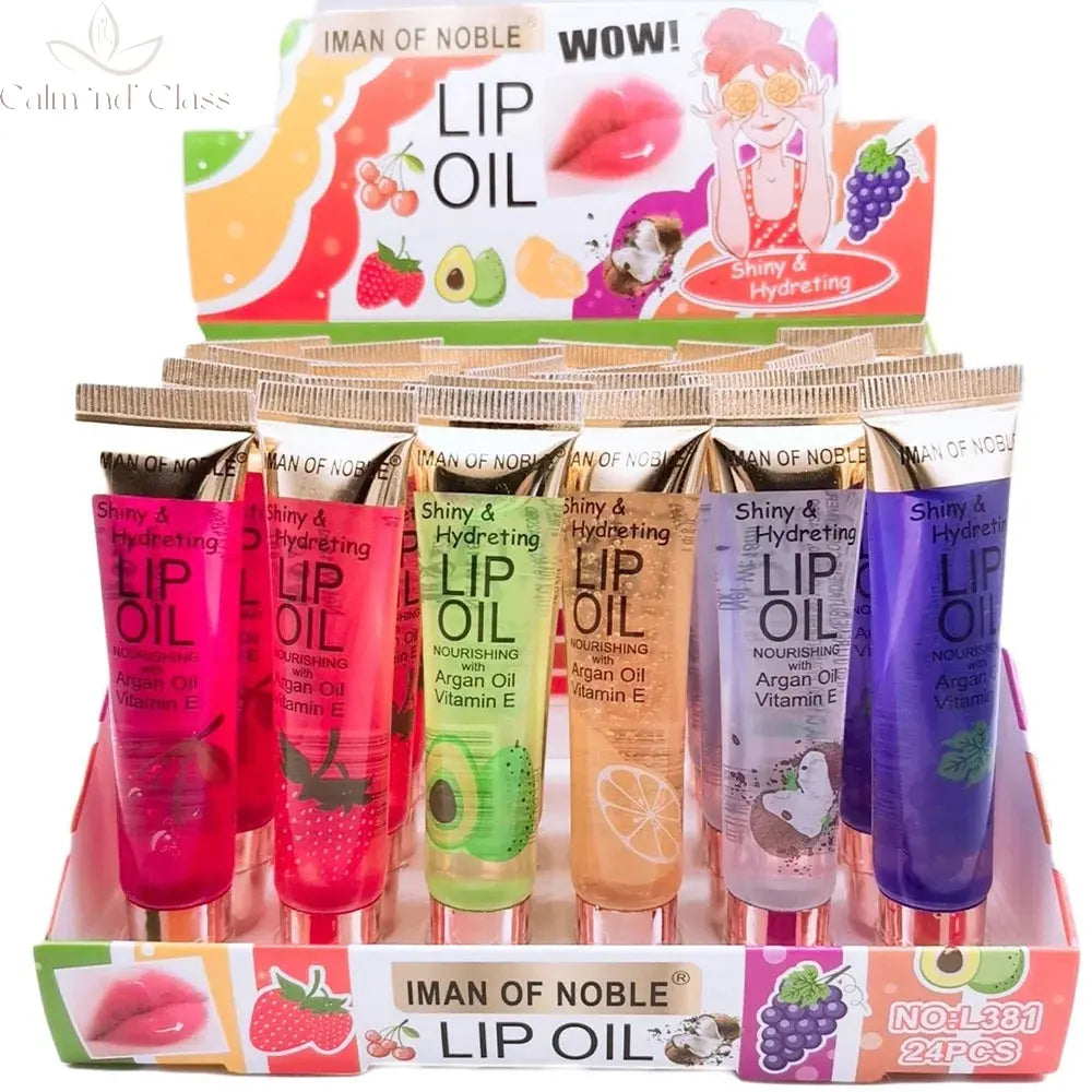 6Pcs Fruity Flavor Watery Glossy Lip Gloss Set Clear Lip Gel Hydrating Moisturizing Lip Gloss Women Lips Makeup Wholesale Calm and Class