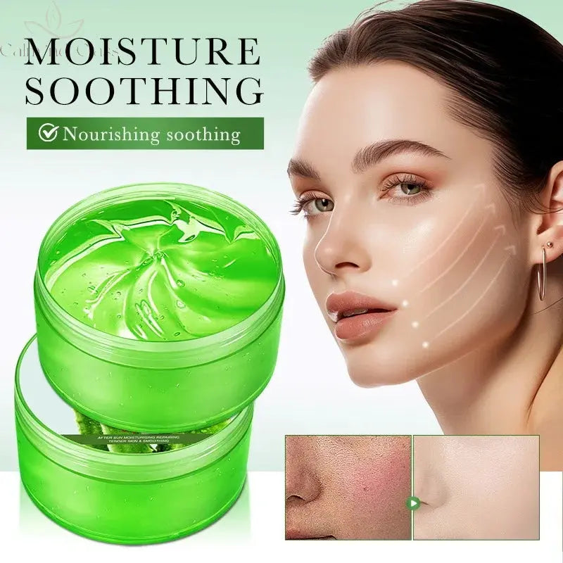 99% Aloe Vera Gel Moisturing Face Cream Soothing Shrink Pores Acne Treatment Day Cream Sleeping Mask Skin Care Products 300g Calm and Class