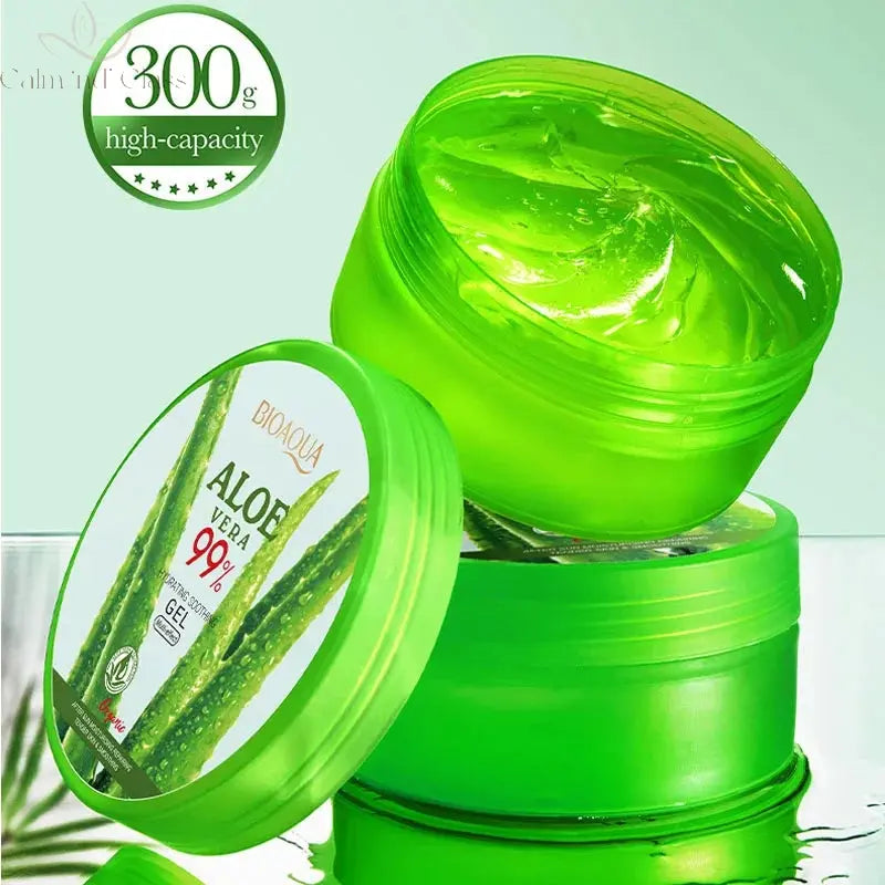 99% Aloe Vera Gel Moisturing Face Cream Soothing Shrink Pores Acne Treatment Day Cream Sleeping Mask Skin Care Products 300g Calm and Class