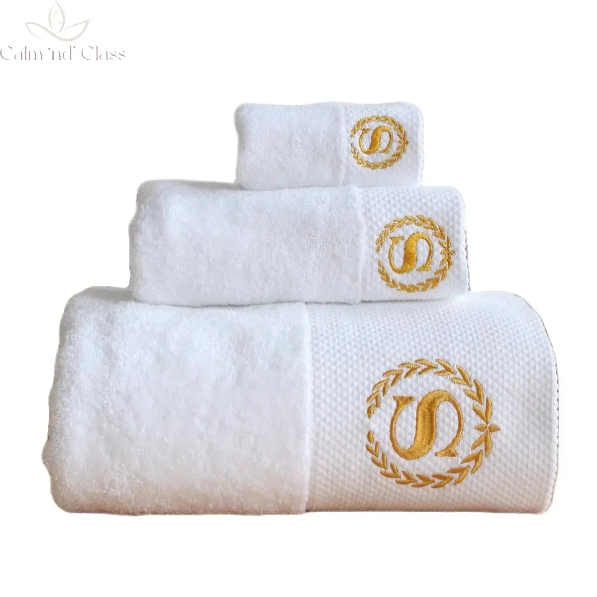 AHSNME White Cotton Personalise Bath Towels Hotel SPA Club Sauna Beauty Salon Custom Embroidery Logo Restaurant Hand Towel Calm and Class