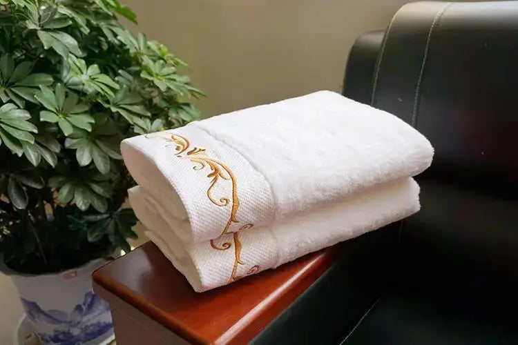 AHSNME White Cotton Personalise Bath Towels Hotel SPA Club Sauna Beauty Salon Custom Embroidery Logo Restaurant Hand Towel Calm and Class