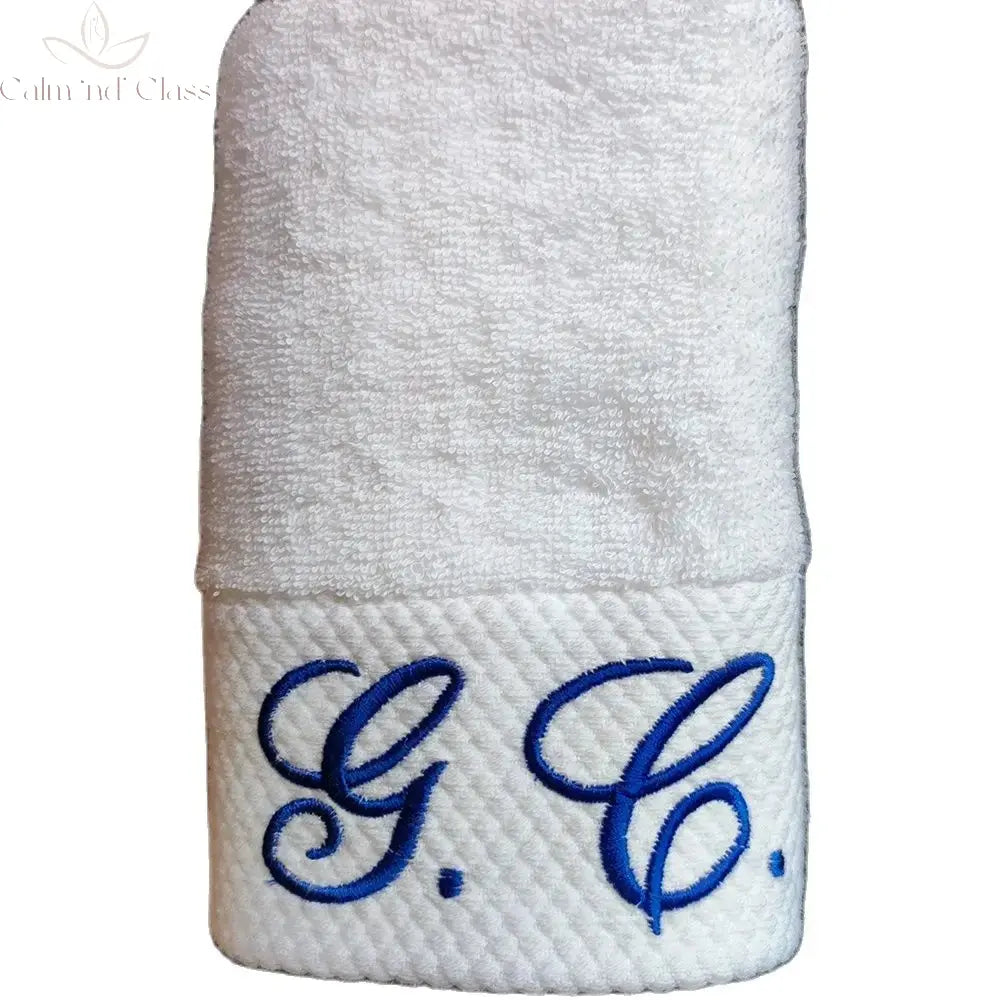 AHSNME White Cotton Personalise Bath Towels Hotel SPA Club Sauna Beauty Salon Custom Embroidery Logo Restaurant Hand Towel Calm and Class