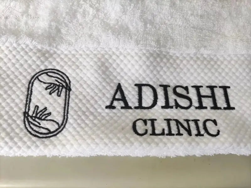 AHSNME White Cotton Personalise Bath Towels Hotel SPA Club Sauna Beauty Salon Custom Embroidery Logo Restaurant Hand Towel Calm and Class