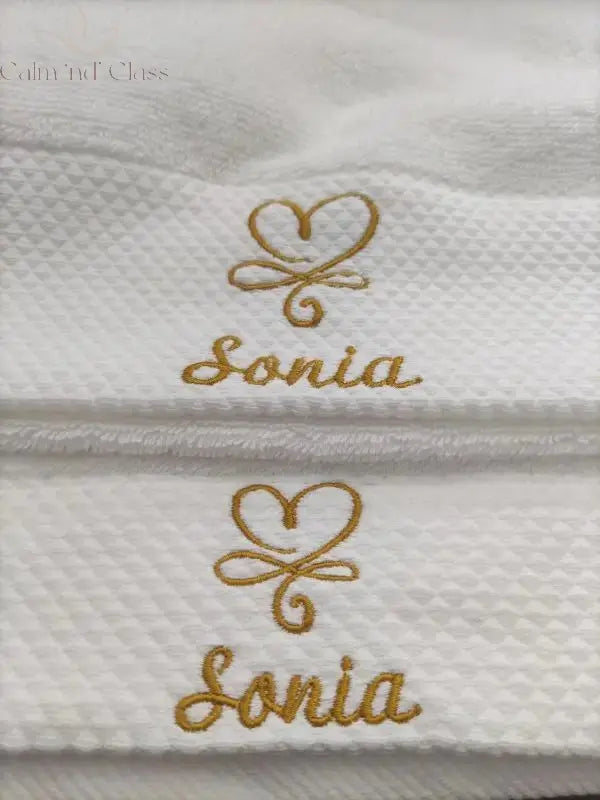 AHSNME White Cotton Personalise Bath Towels Hotel SPA Club Sauna Beauty Salon Custom Embroidery Logo Restaurant Hand Towel Calm and Class