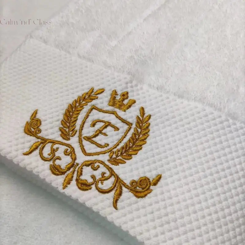 AHSNME White Cotton Personalise Bath Towels Hotel SPA Club Sauna Beauty Salon Custom Embroidery Logo Restaurant Hand Towel Calm and Class