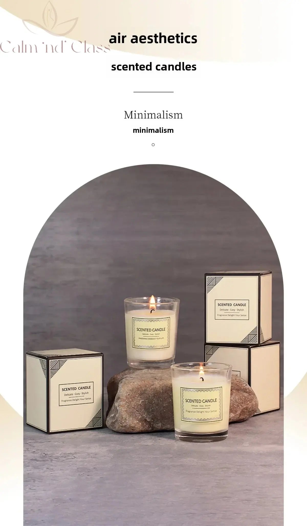 Candle Fragrance Atmosphere Companion Gift Hotel Clubhouse Smoke free Aromatherapy Candles Calm and Class