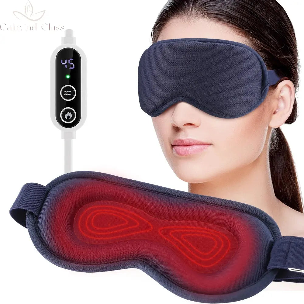 Electric Vibration Eye Massager Heated Eye Mask Wireless Relieve Eye Strain Dark Circles Dry Eye Fatigue Relief Sleeping Mask Calm and Class