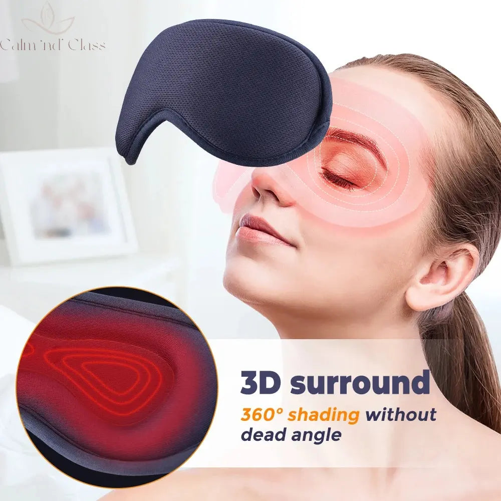 Electric Vibration Eye Massager Heated Eye Mask Wireless Relieve Eye Strain Dark Circles Dry Eye Fatigue Relief Sleeping Mask Calm and Class