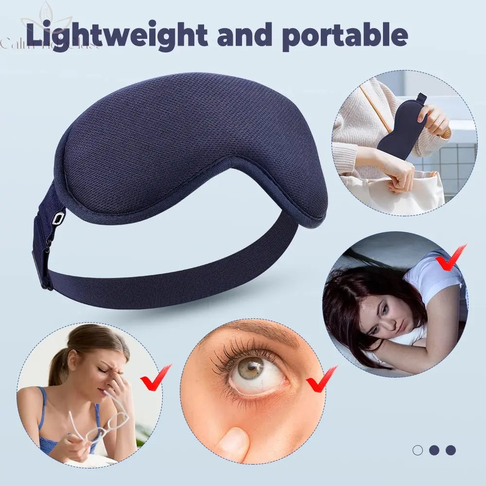 Electric Vibration Eye Massager Heated Eye Mask Wireless Relieve Eye Strain Dark Circles Dry Eye Fatigue Relief Sleeping Mask Calm and Class