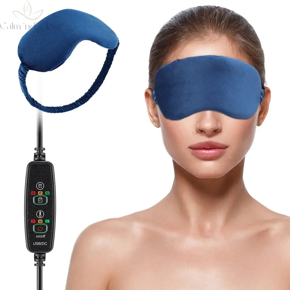 Electric Vibration Eye Massager Heated Eye Mask Wireless Relieve Eye Strain Dark Circles Dry Eye Fatigue Relief Sleeping Mask Calm and Class