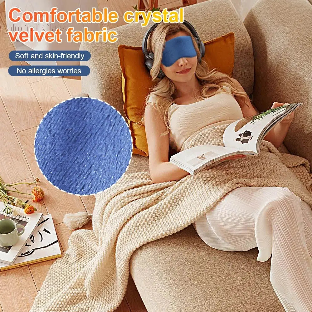 Electric Vibration Eye Massager Heated Eye Mask Wireless Relieve Eye Strain Dark Circles Dry Eye Fatigue Relief Sleeping Mask Calm and Class