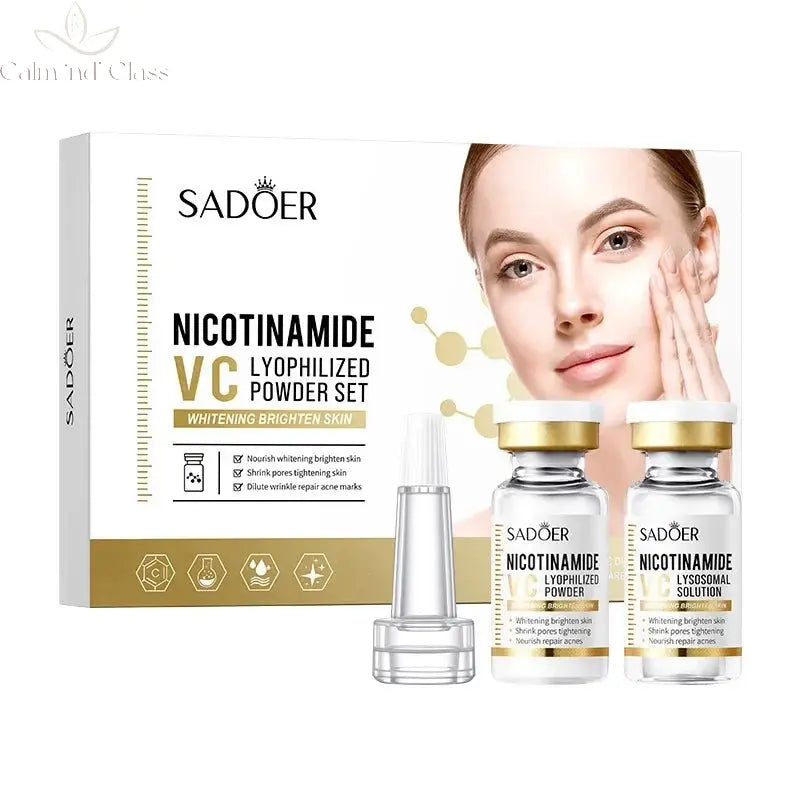 Face Serum Niacinamide Whitening  Freeze-Dried Podwer Set Shrink Pores Hydrating Brighten Anti-Aging Anti Wrinkle Skin Care Calm and Class