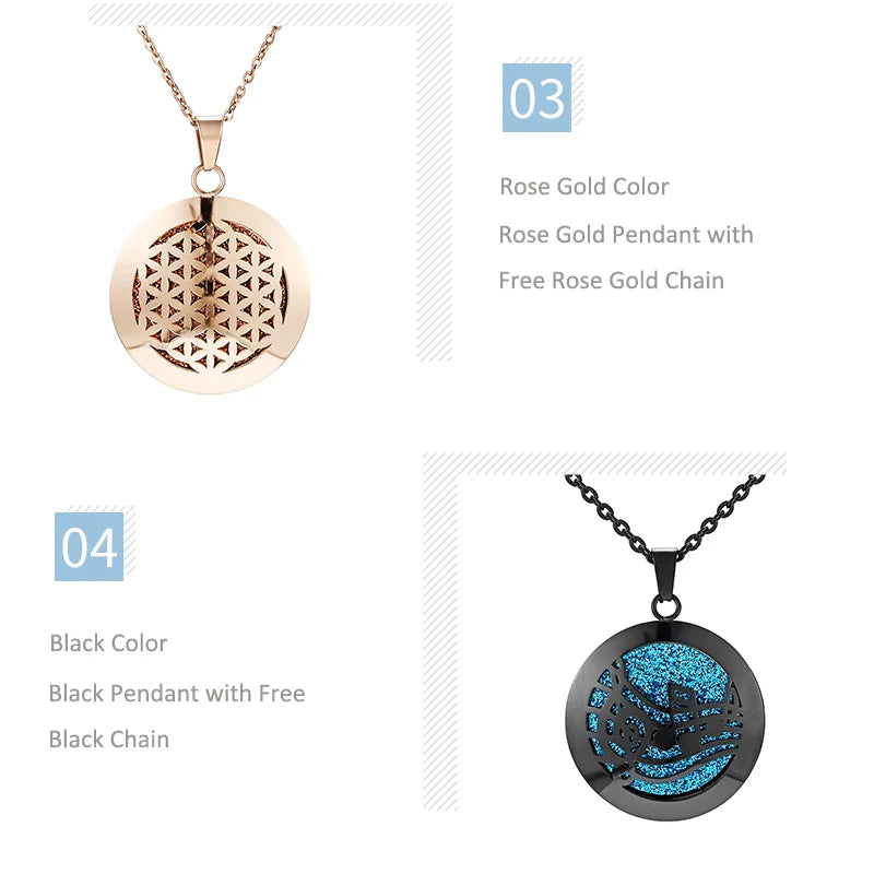 New Simple Aromatherapy Essential Oil Diffuser Locket Necklace for Women