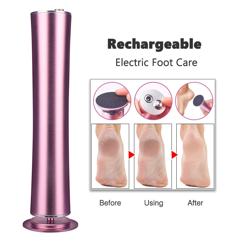 USB Rechargeable Wireless Electric Foot File For Smooth Feet