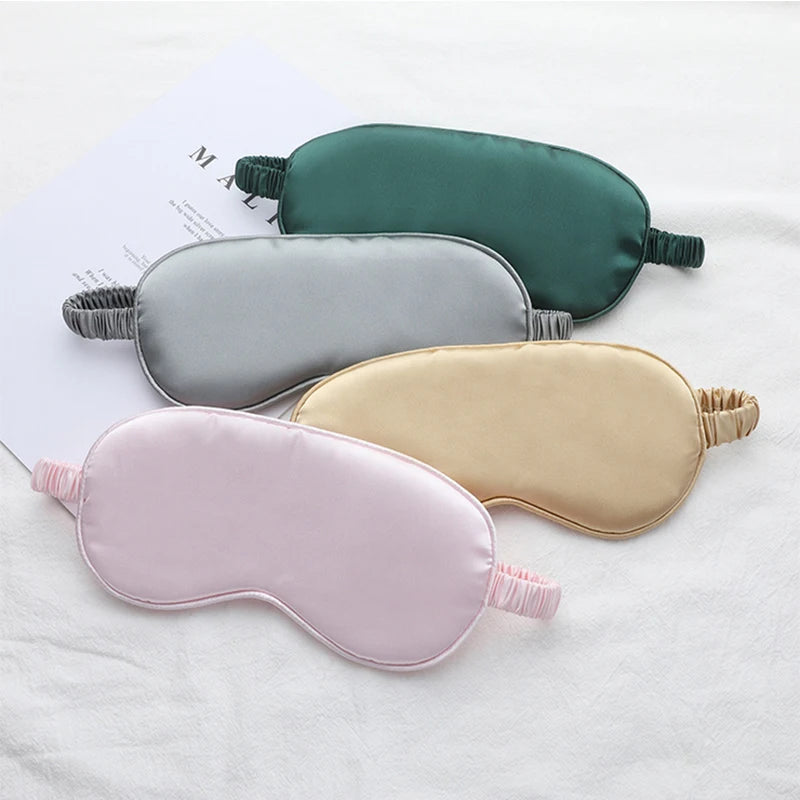 Silk Sleeping Eye Mask with Carrying Pouch for Travel