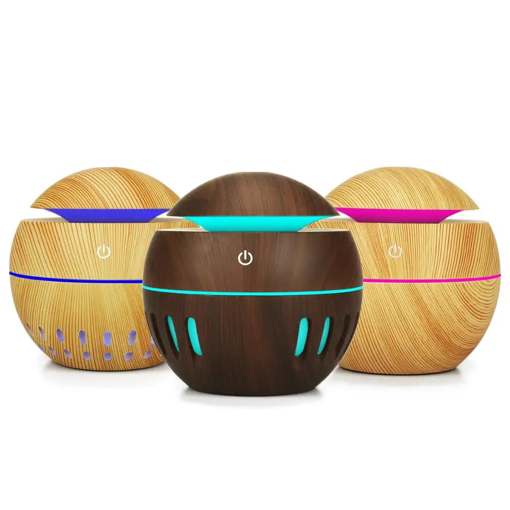 Electric Humidifier Essential Aroma Oil Diffuser Usb Charging Air Purifier 7 Color LED Light for Home and Office