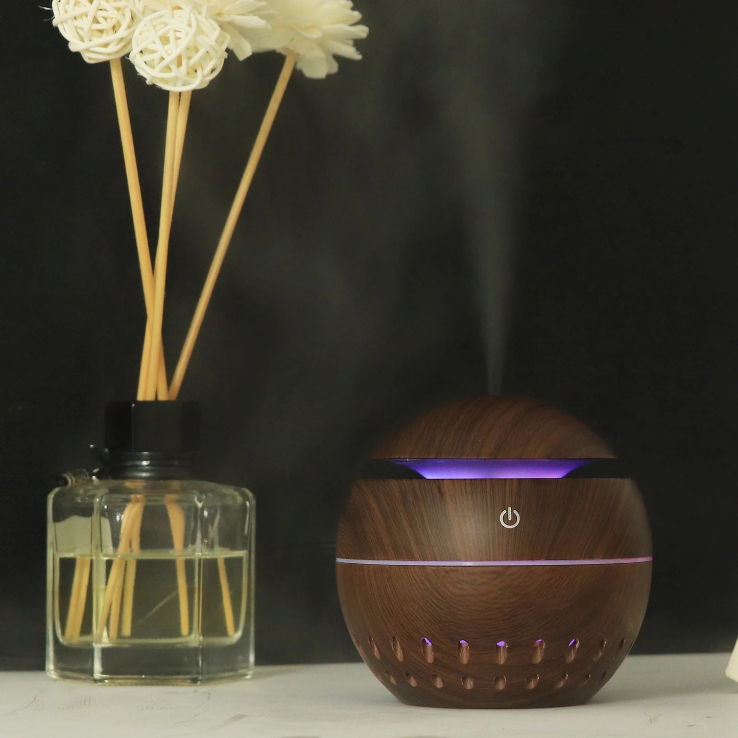 Electric Humidifier Essential Aroma Oil Diffuser Usb Charging Air Purifier 7 Color LED Light for Home and Office