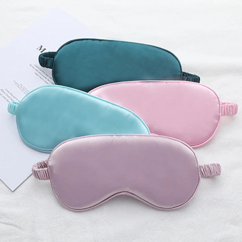 Silk Sleeping Eye Mask with Carrying Pouch for Travel