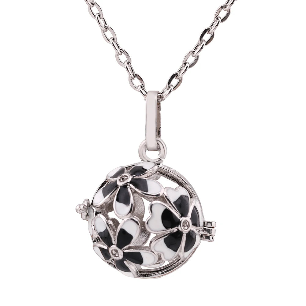 Mexico Chime Music Ball Aromatherapy Necklace Copper Pendant