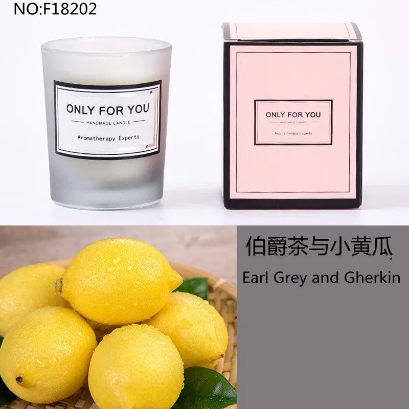 Glass Cup Scented Candle 50g Natural Soy Wax for Home Elegance