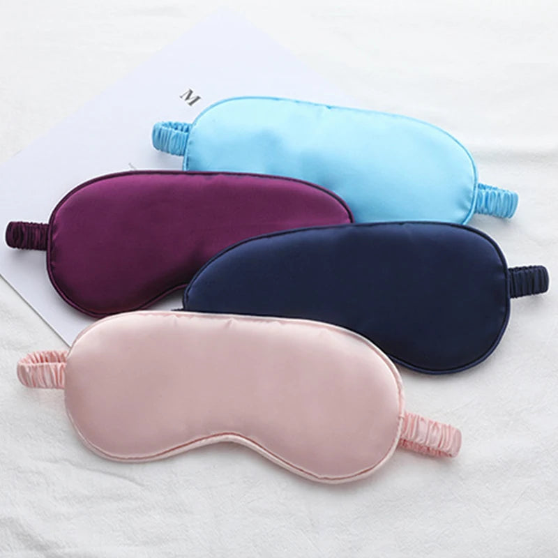 Silk Sleeping Eye Mask with Carrying Pouch for Travel