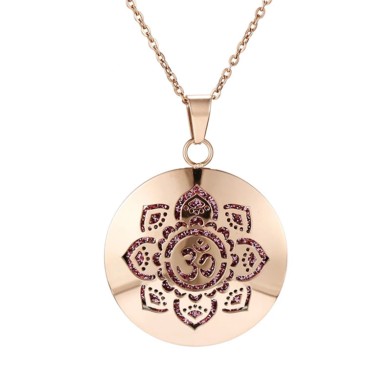 Lotus Necklace Aromatherapy Essential Oil Diffuser Locket