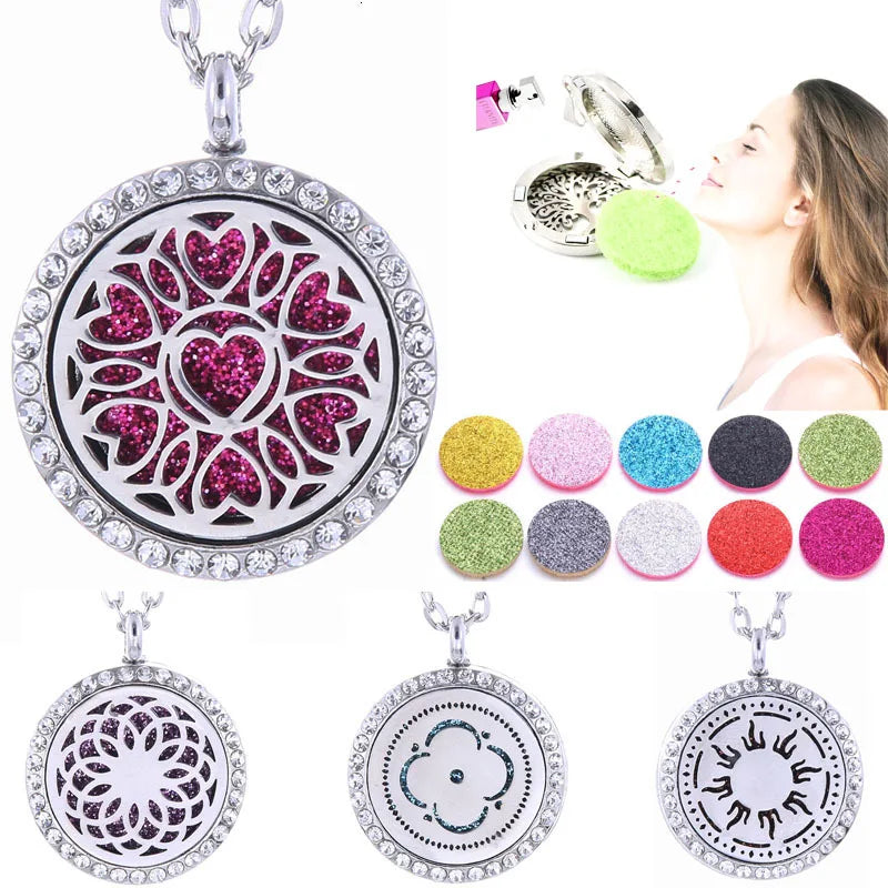 New Tree of Life Aromatherapy Necklace Stainless Steel Pendant