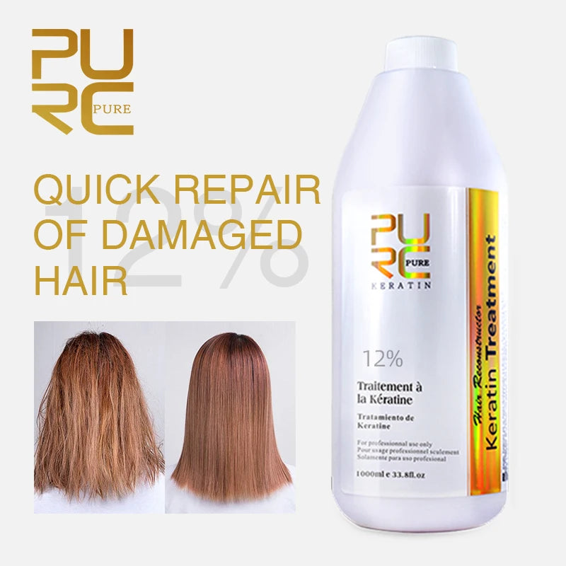 PURC Brazilian Keratin Hair Treatment for Smoothing Repair