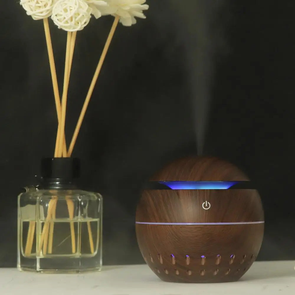 Electric Humidifier Essential Aroma Oil Diffuser Usb Charging Air Purifier 7 Color LED Light for Home and Office