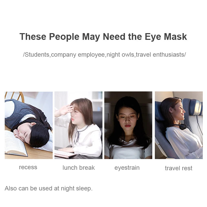 Silk Eyeshade Sleeping Eye Mask Cover with Ice Bag for Travel