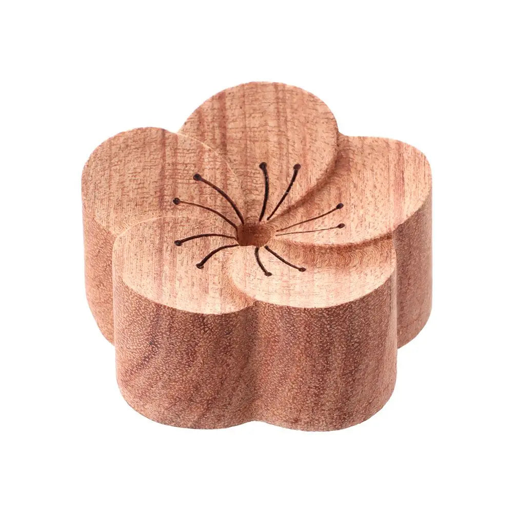 1PC Flower Shape Aroma Essential Oil Diffuser Wooden Elegance