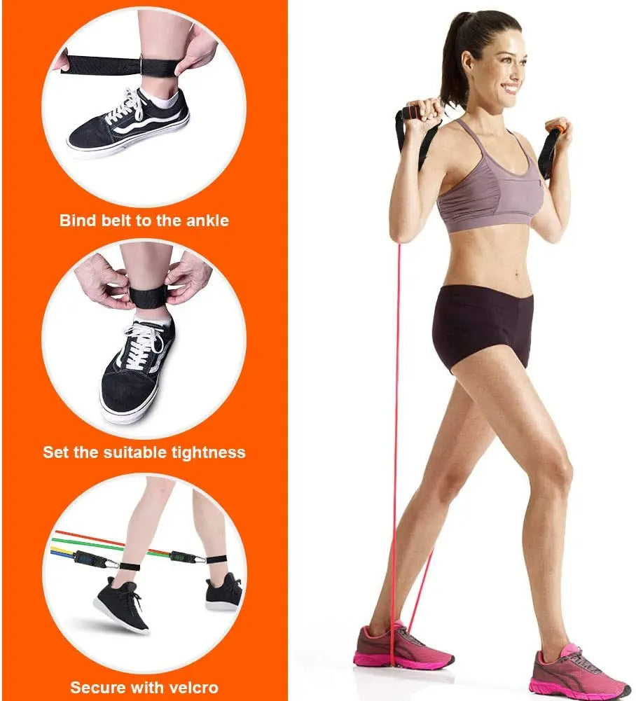 150lb Fitness Resistance Bands Set for Tranquil Home Workouts