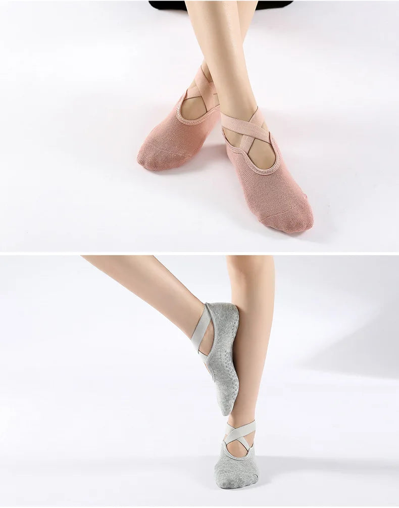 Yoga Socks Women Cotton Silicone Non-slip Pilates Grip Towel No-Show Barre Sock for Ultimate Comfort