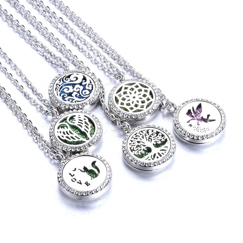 New Tree of Life Aromatherapy Necklace Stainless Steel Pendant