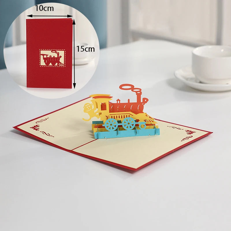 3D Pop Up Card Animal Park Happy Birthday Invitation Card