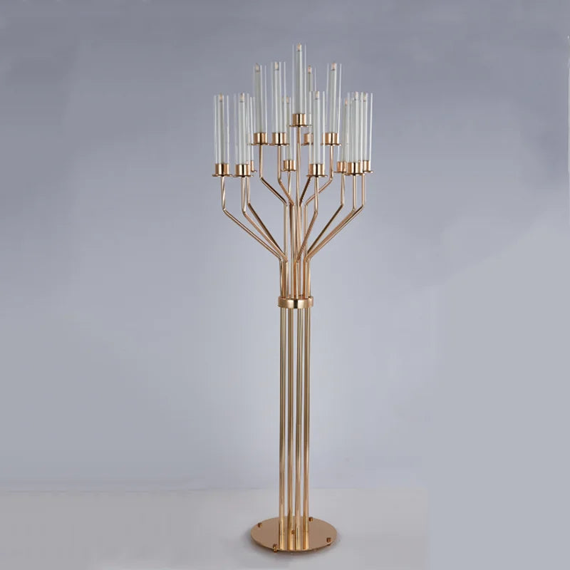 Acrylic Candelabras 160 CM Height 13 Heads Luxury Centerpiece