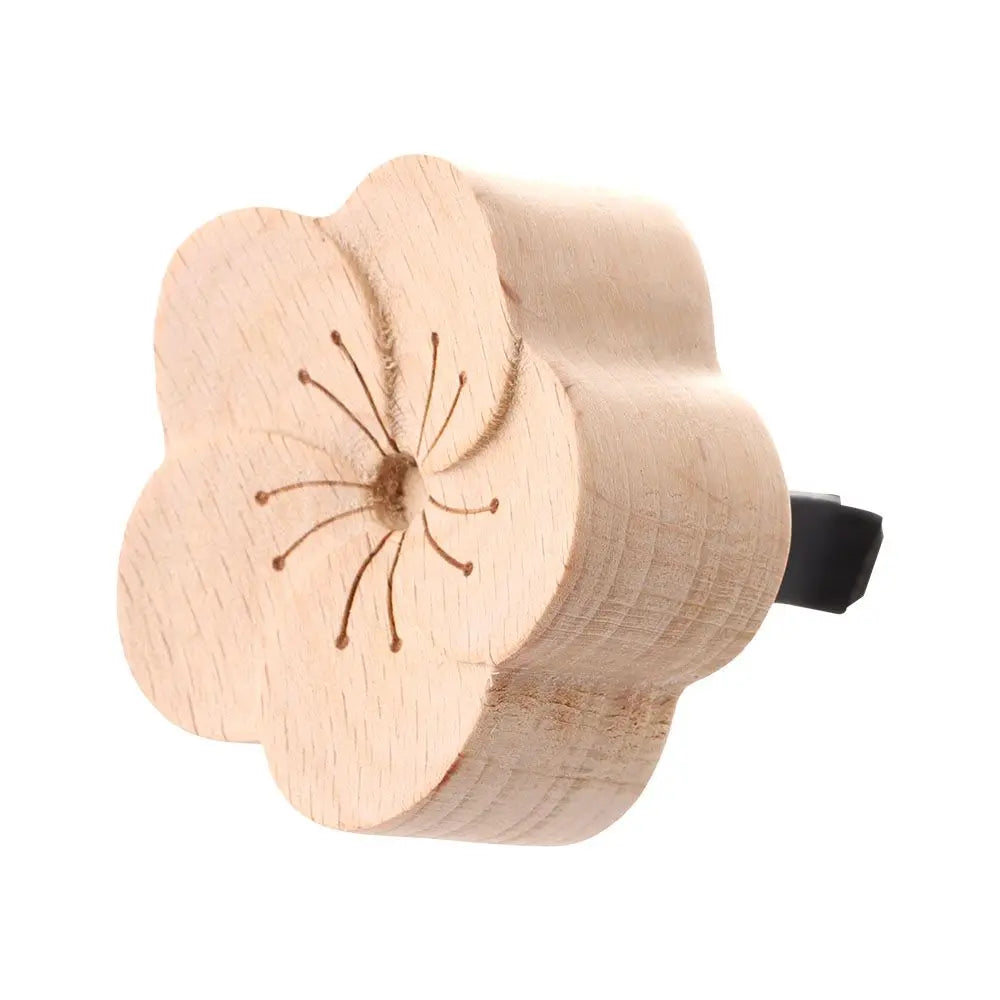 1PC Flower Shape Aroma Essential Oil Diffuser Wooden Elegance