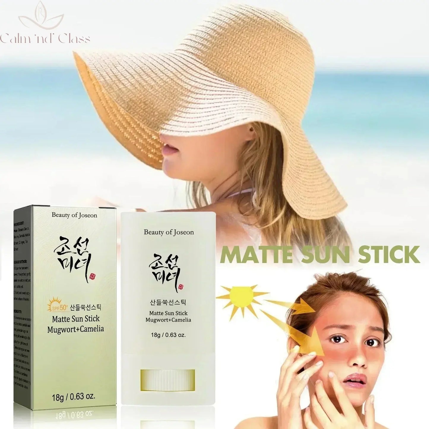 HOT SALE Sunscreen Stick Matte Sun Stick Refreshing SPF50+ UV Protective Face Anti Oxidant Oil-control Whitening Sunscreen Korea Calm and Class