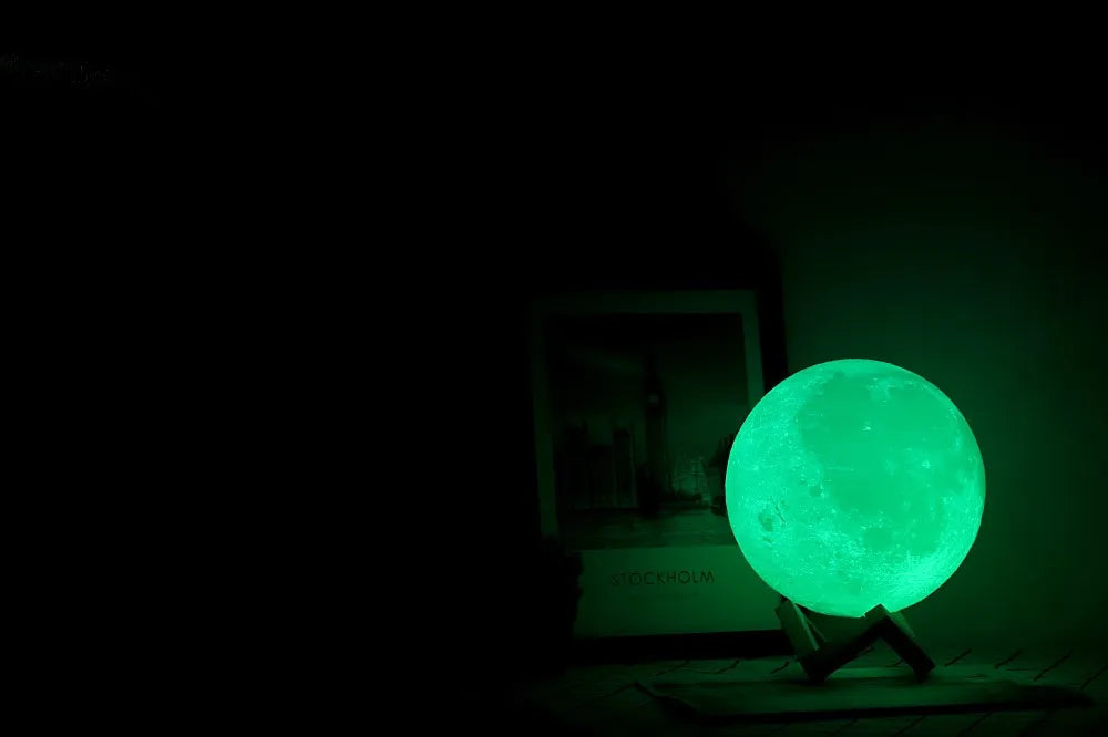 Dropship 3D Print Moon Lamp Colorful Touch USB Night Light